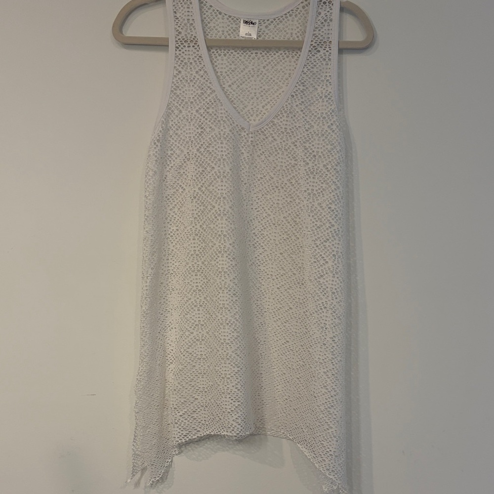COVER UP Women’s White Crochet Swim Dress